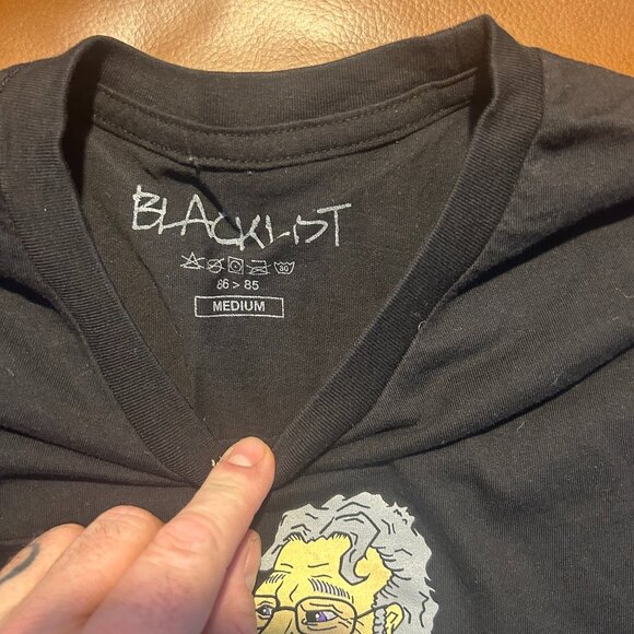 Blacklist Jerry Springer Cartoon Tee Black M - Picture 3 of 3